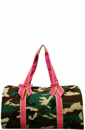Quilted Duffle Bag-7012/CAMO/PINK
